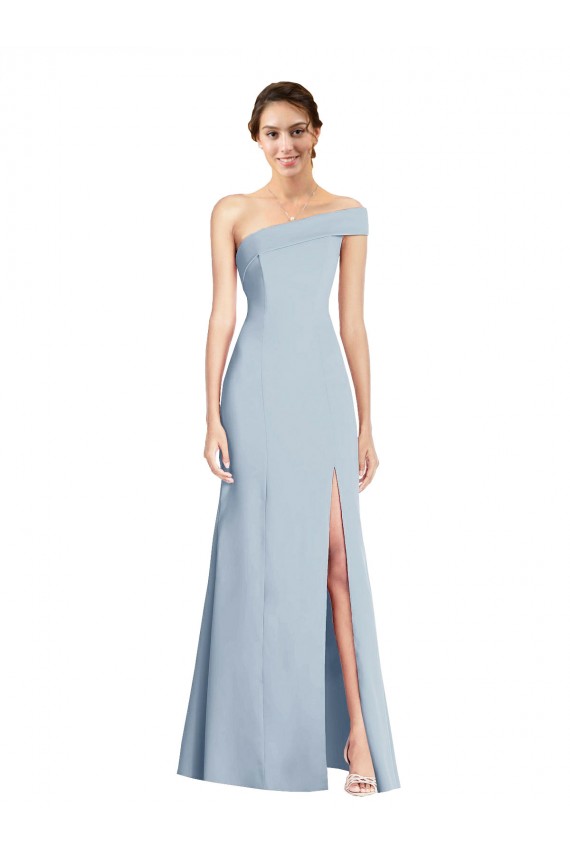 Light Sky Blue Trumpet Off the Shoulder Long Formal Evening Gown / Prom Dress / Bridesmaid Dress York