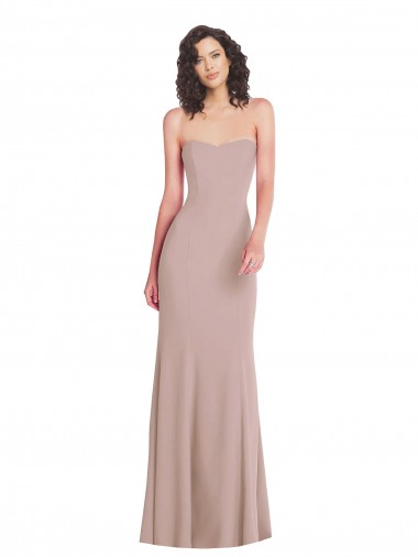 Dusty Pink Mermaid Strapless Long Formal Dress / Bridesmaid Dress York