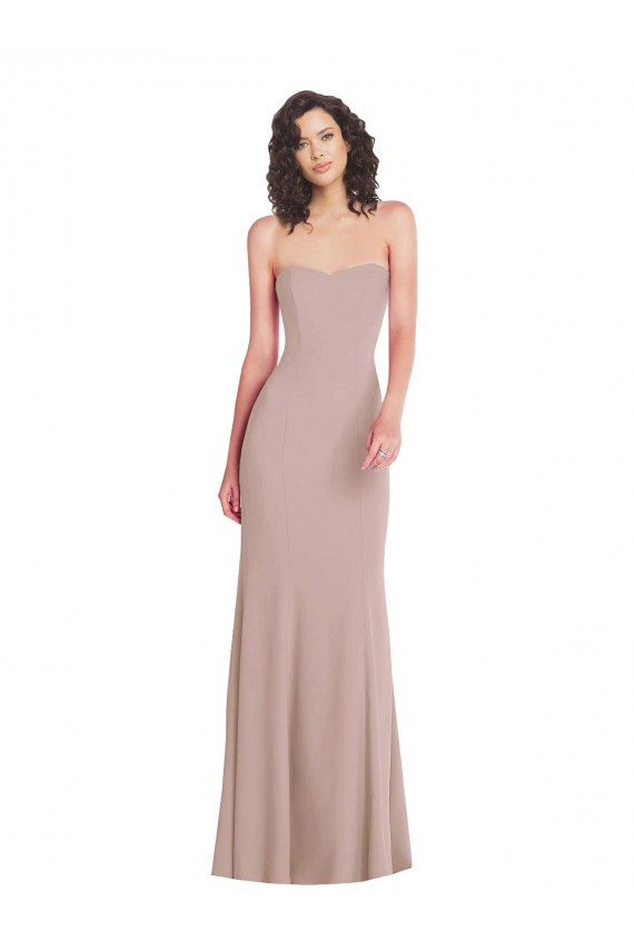 Dusty Pink Mermaid Strapless Long Formal Dress / Bridesmaid Dress York