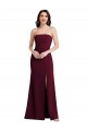 Burgundy Gold Trumpet Strapless Long Semi Formal Evening Dress / Prom Dress / Bridesmaid Dress York