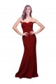 Low Back Burgundy Sheath Strapless Long Formal Evening Gown / Prom Dress / Bridesmaid Dress York