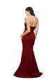 Low Back Burgundy Sheath Strapless Long Formal Evening Gown / Prom Dress / Bridesmaid Dress York