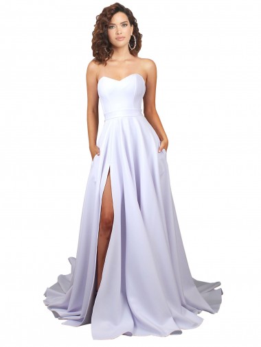 White A-Line Sweetheart Long Beach Wedding Dress York