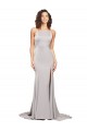 Low Back A-Line High Neck Sweep Train Formal Evening Gown / Prom Dress / Bridesmaid Dress York