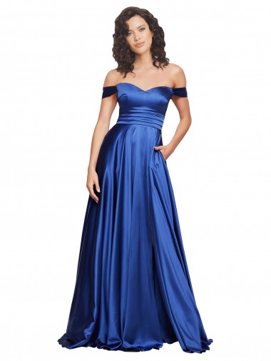 Royal Blue A-Line Sweetheart Sweep Train Formal Evening Gown / Prom Dress / Bridesmaid Dress York