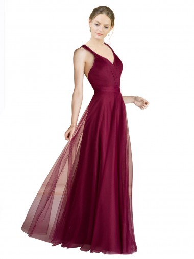 Open Back A-Line Sweetheart Long Bridesmaid Dress York