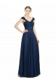 Low Back Dark Navy A-Line Sweetheart Long Bridesmaid Dress York