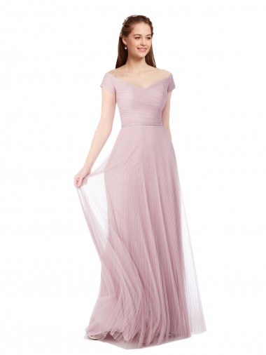 A-Line Off the Shoulder Long Bridesmaid Dress / Evening Dress York