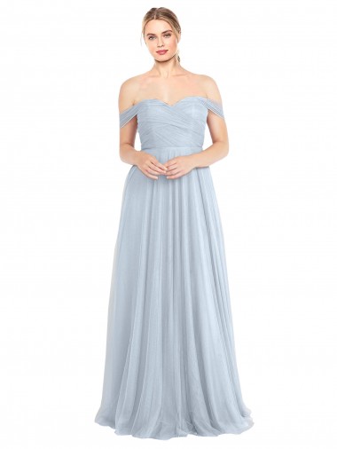 Light Sky Blue A-Line Strapless Long Evening Dress / Bridesmaid Dress York