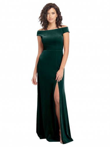 Dark Green A-Line Square Neck Long Formal Evening Gown / Prom Dress / Bridesmaid Dress York