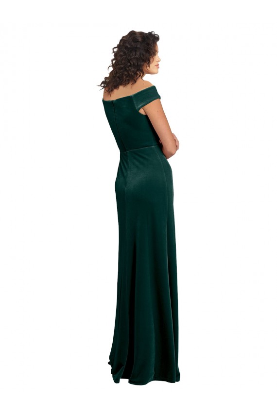 Dark Green A-Line Square Neck Long Formal Evening Gown / Prom Dress / Bridesmaid Dress York