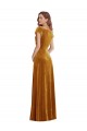 Gold Sheath V-Neck Long Formal Evening Gown / Prom Dress / Bridesmaid Dress York