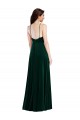 Dark Green A-Line High Neck Long Semi Formal Evening Dress / Prom Dress / Bridesmaid Dress York