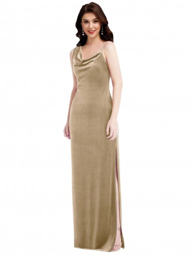 Champagne Sheath One Shoulder Long Black Tie Evening Gown / Prom Dress / Bridesmaid Dress York