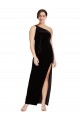 Black Sheath One Shoulder Long Formal Evening Gown / Prom Dress / Bridesmaid Dress York