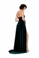 Low Back Dark Green A-Line Sweetheart Sweep Train Semi Formal Evening Dress / Prom Dress / Bridesmaid Dress York